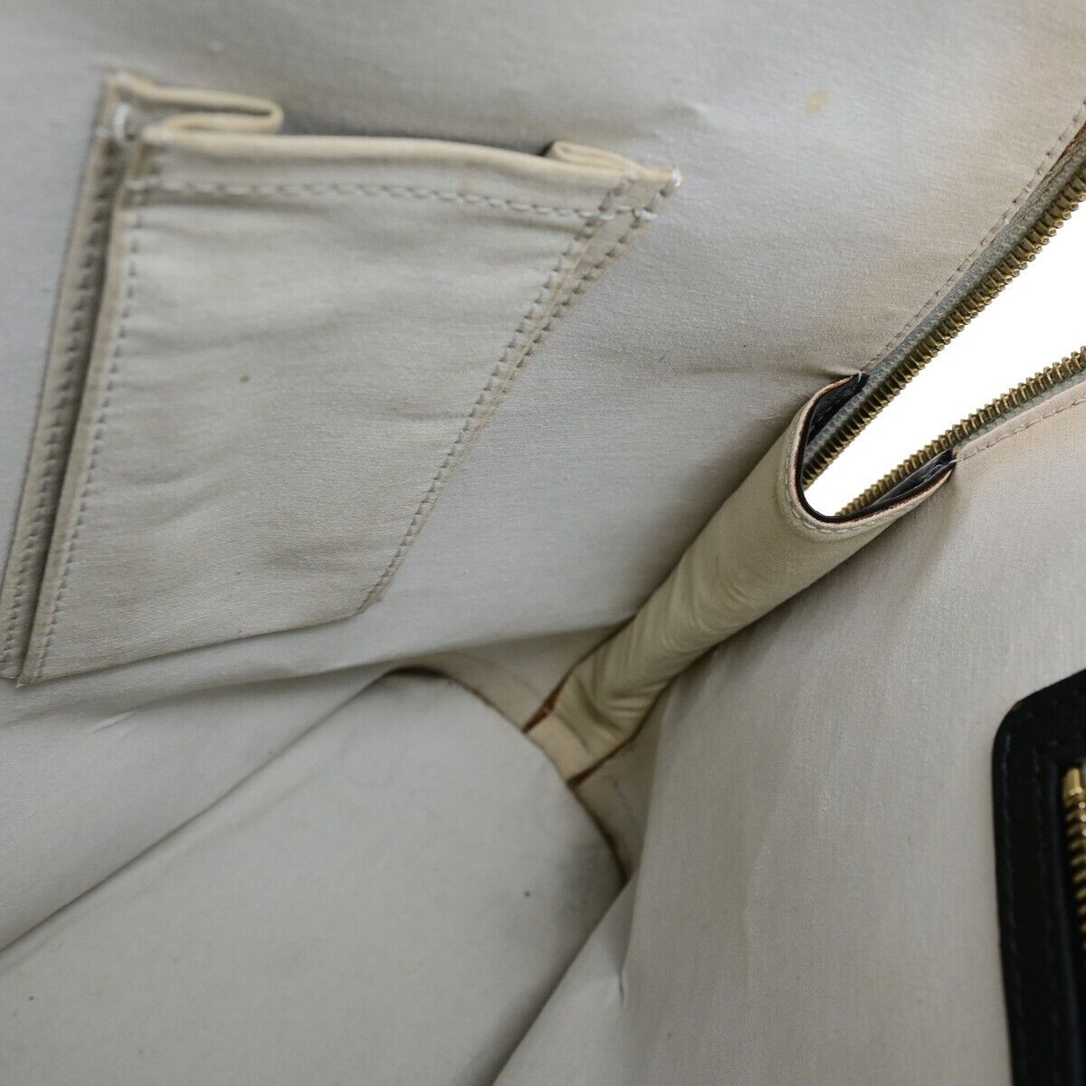 LOUIS VUITTON Logo Alma Haut Hand Bag Monogram Mini Canvas Blue M92202 31FB318