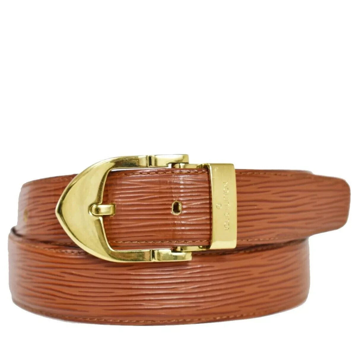 LOUIS VUITTON Ceinture Classic Belt Epi Leather 84/34 Brown Accessory 66YC265