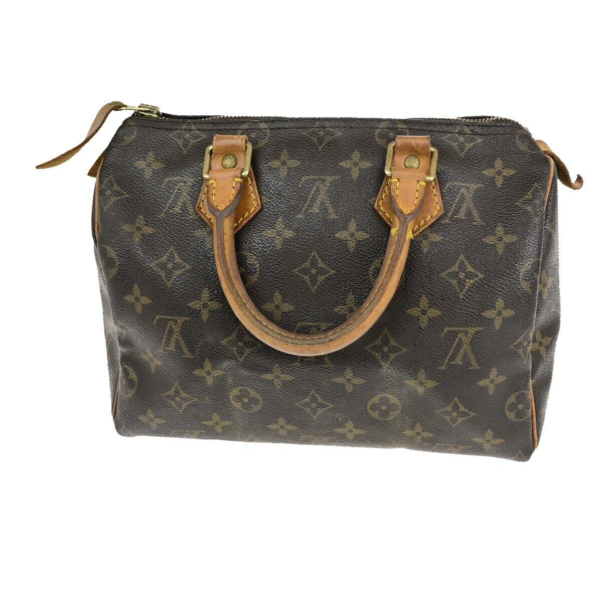 LOUIS VUITTON Speedy 25 Travel Hand Bag Monogram Leather Brown M41528 88ED108