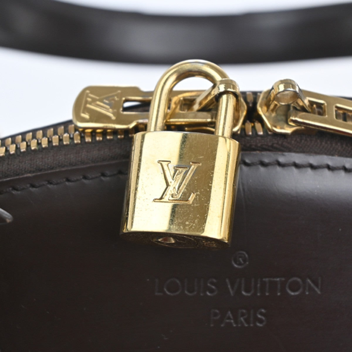 LOUIS VUITTON Verona PM Shoulder Bag Damie Ebene Leather Brown N41117 20EG394