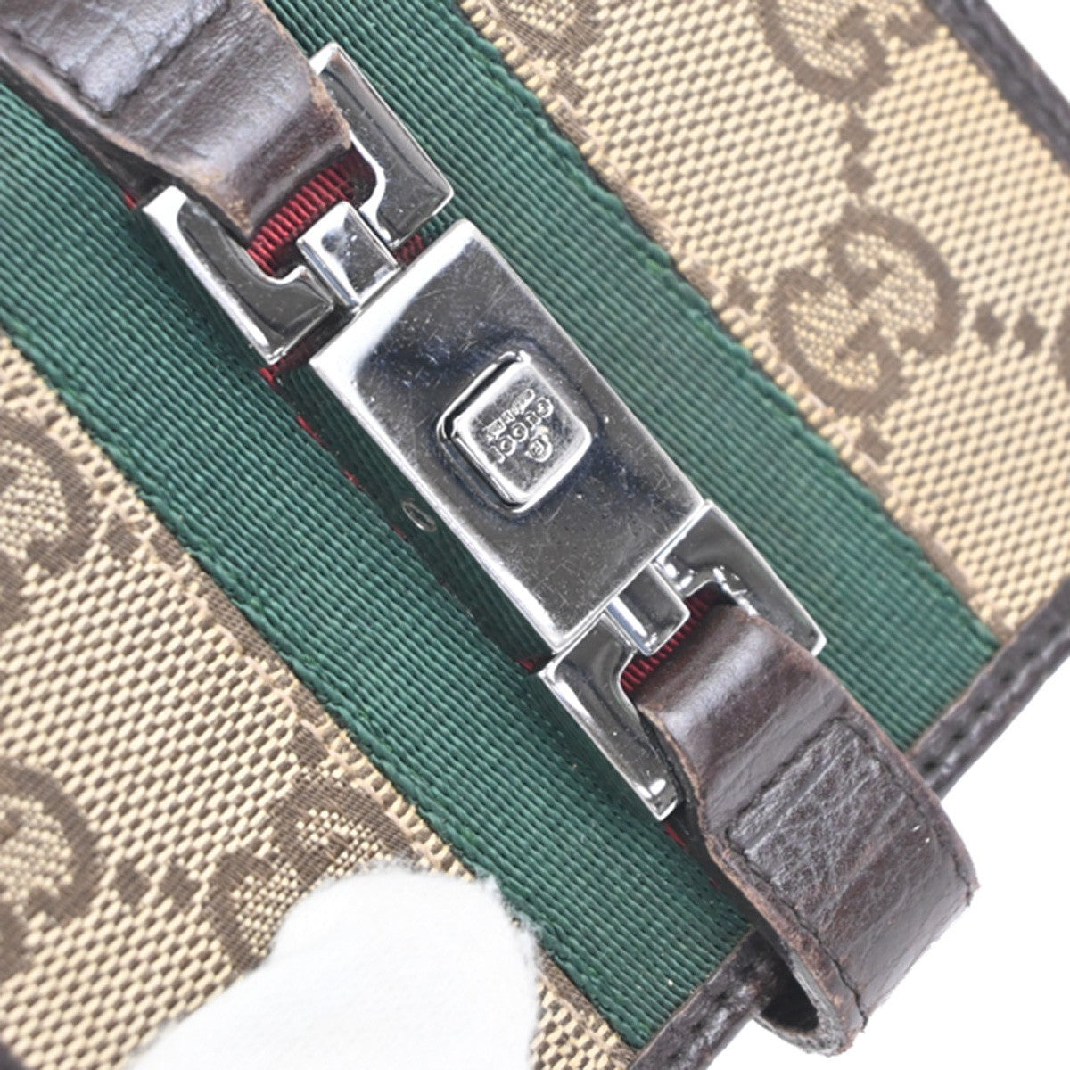 GUCCI Jackie GG Pattern Sherry Line Bifold Wallet Canvas Leather BE BN 07KC936