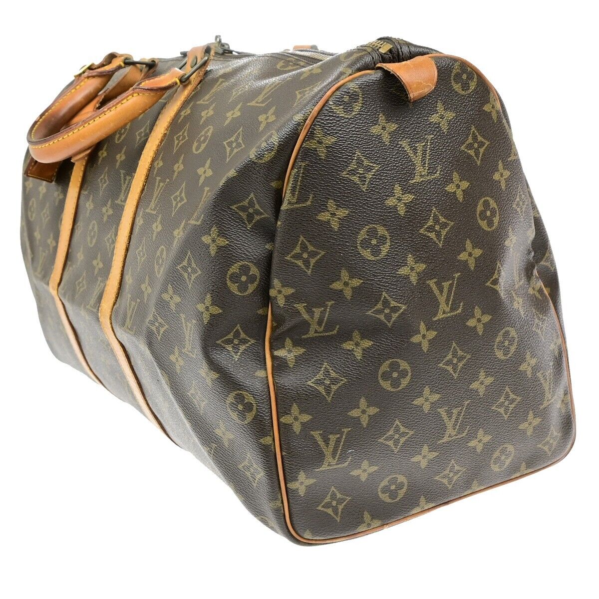 LOUIS VUITTON Keepall 50 Travel Hand Bag Monogram Leather Brown M41426 86ED943