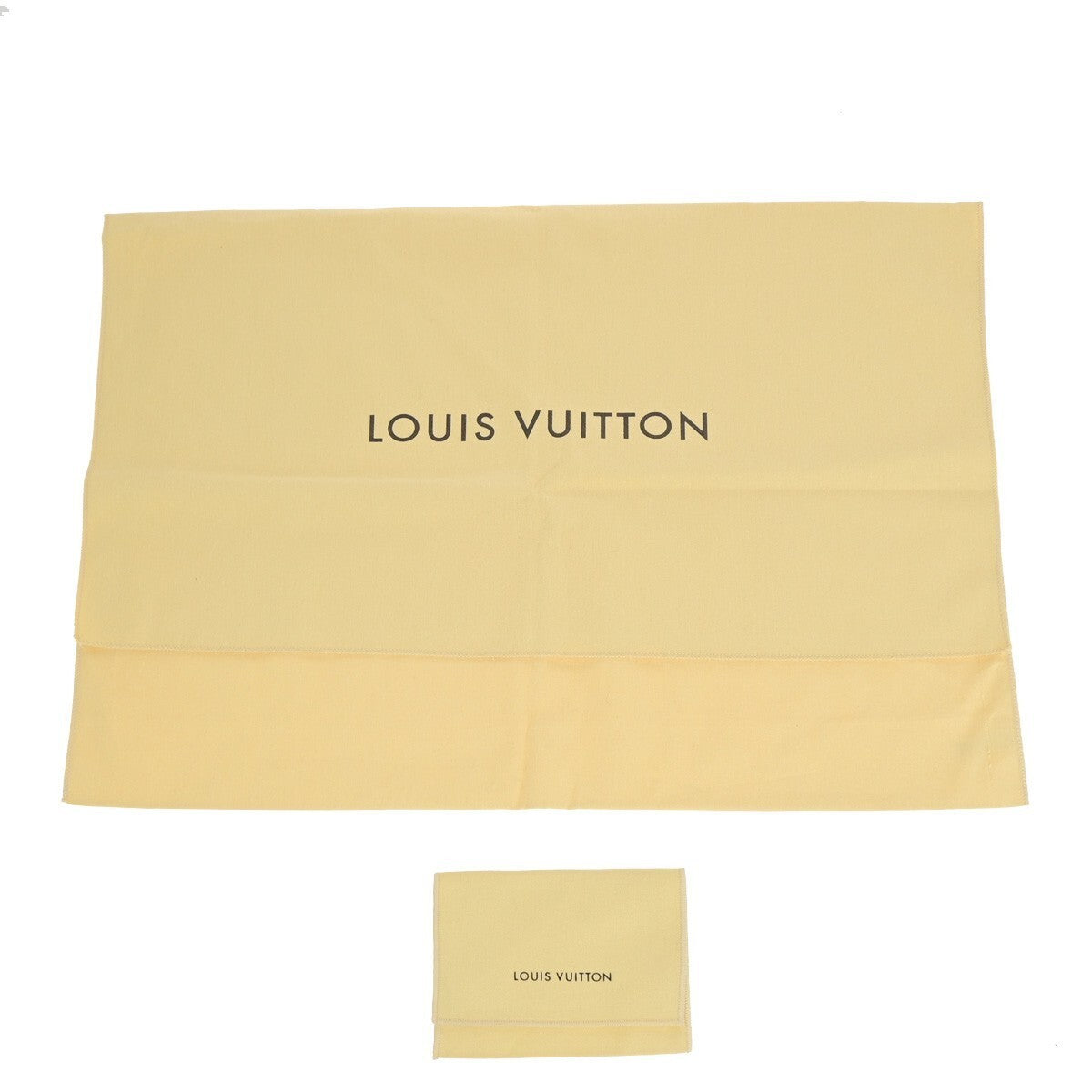 LOUIS VUITTON Logo 10 Set Dust Bag Drawstring Canvas Cotton Beige Brown 07KB119