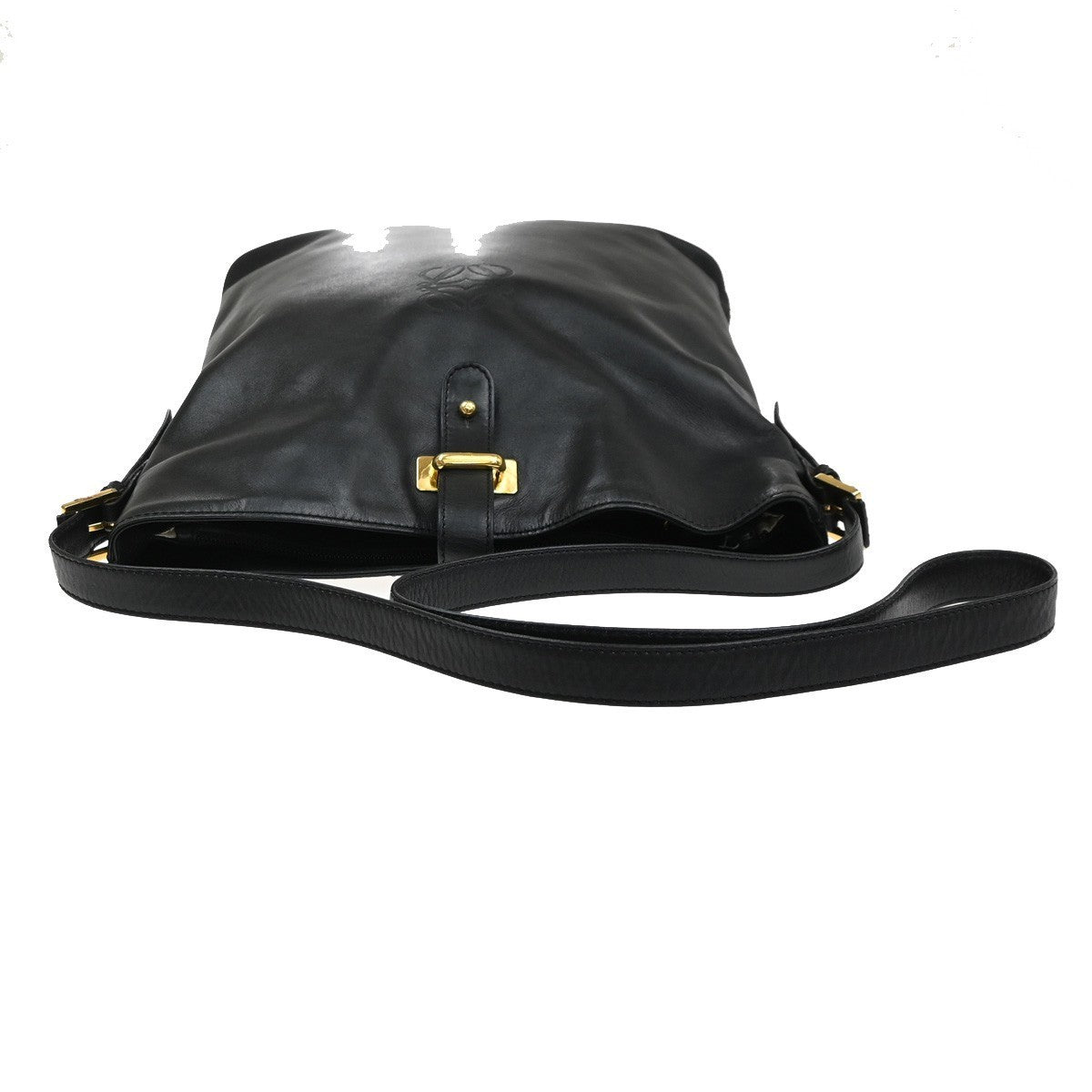 LOEWE Logo Anagram Shoulder Hand Bag Nappa Leather Black GHW Spain 34MA619