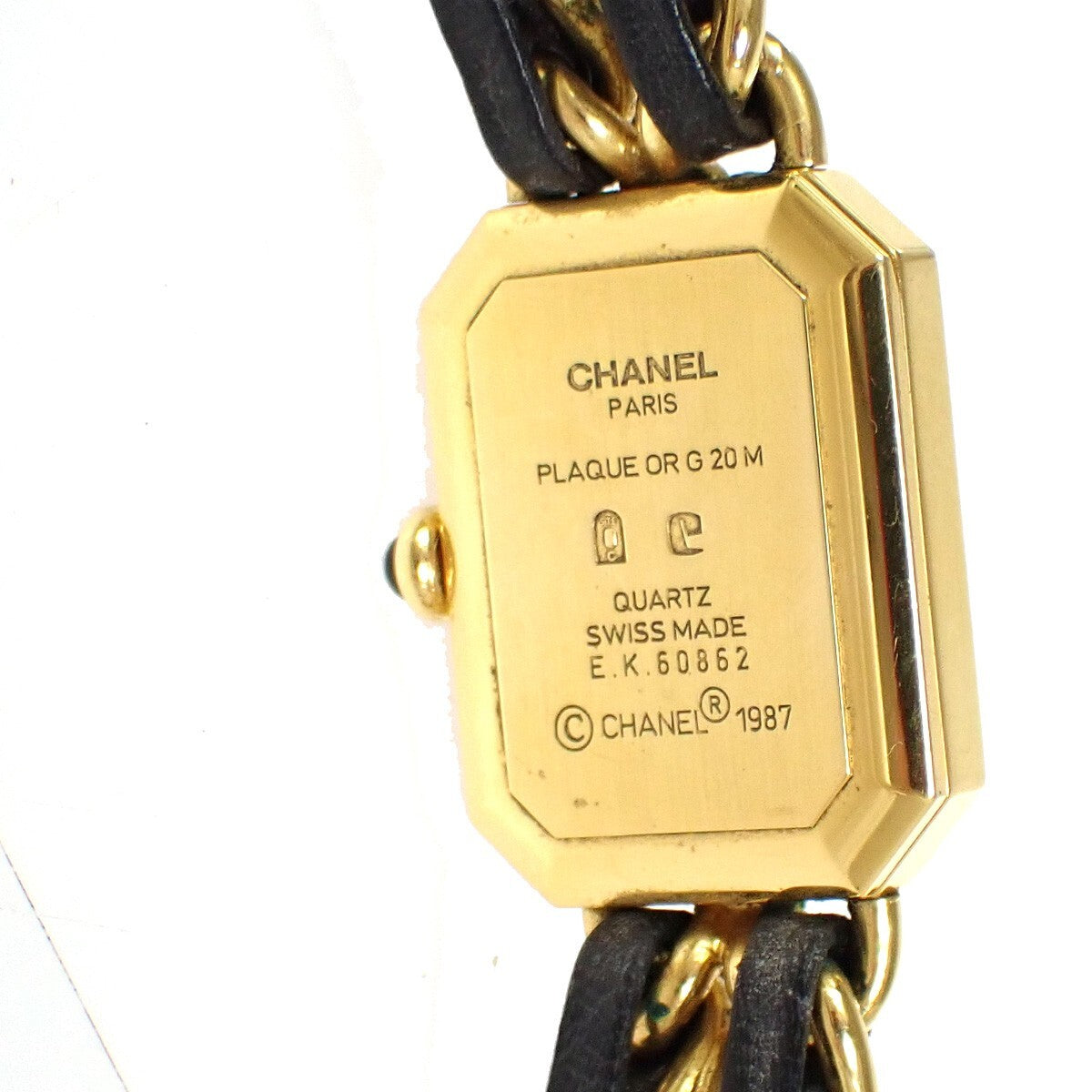CHANEL Logo Premiere Watch H0001  #M Quartz Gold-Plated Leather GHW 685LC516