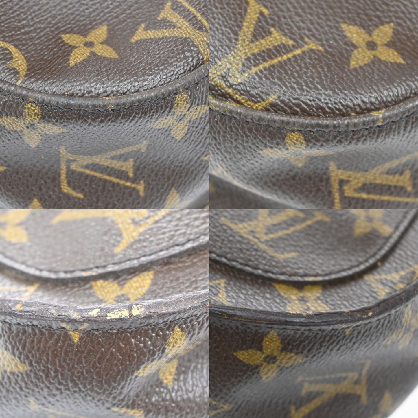 LOUIS VUITTON Saint Cloud GM Shoulder Bag Monogram Leather Brown M51242 80MA658