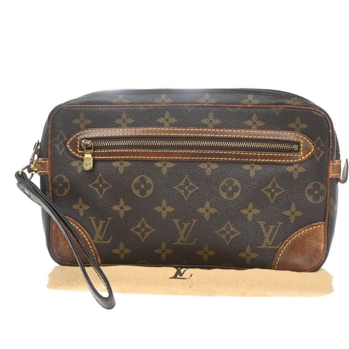 LOUIS VUITTON Marly Dragonne GM Clutch Hand Bag Monogram Brown M51825 67KP477