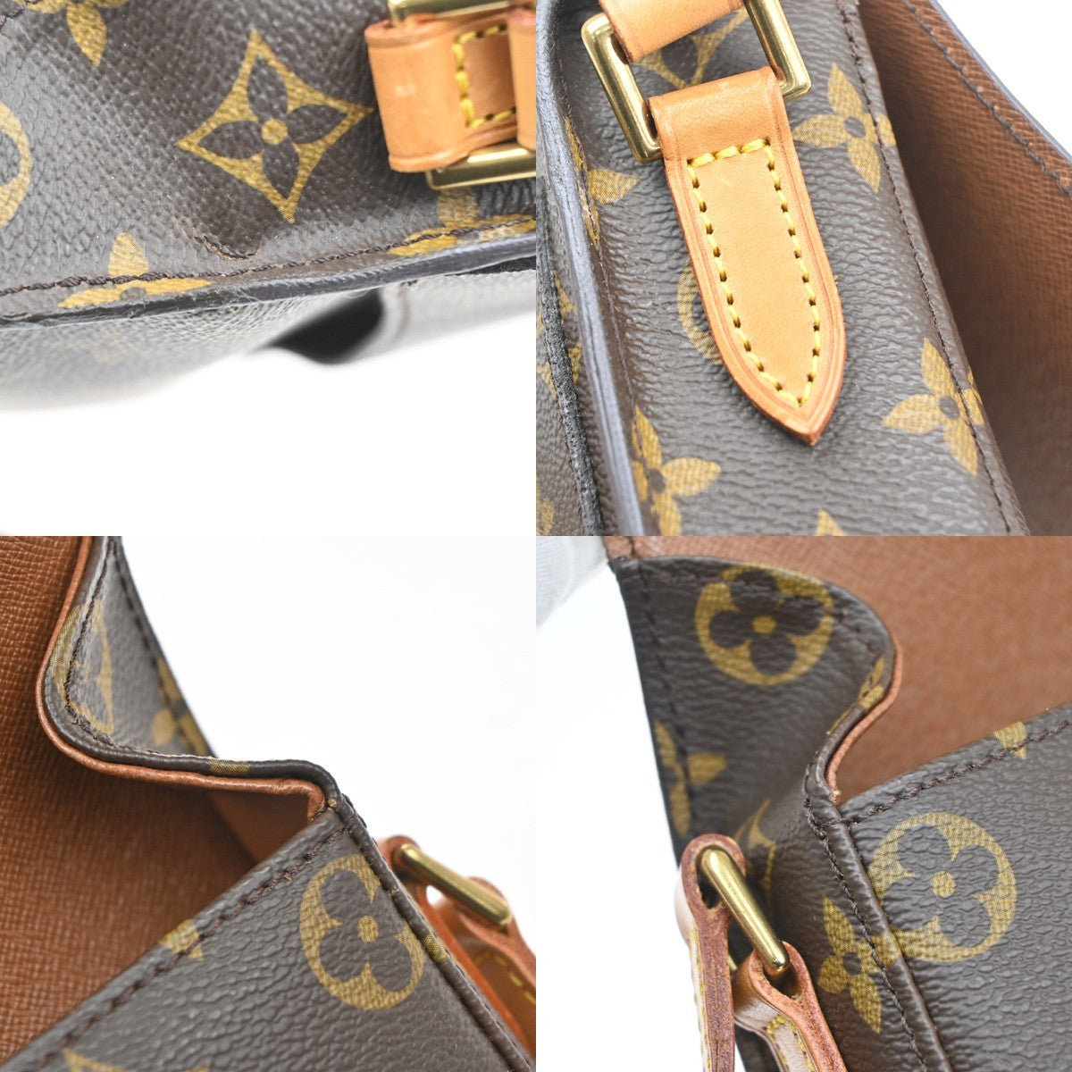 LOUIS VUITTON Saint Cloud MM Shoulder Bag Monogram Leather Brown M51243 73YH943