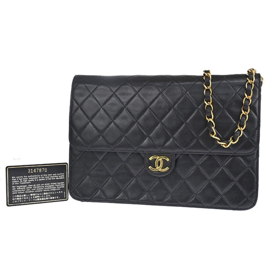 CHANEL CC Matelasse 25 Chain Shoulder Bag Leather Black GHW Vintage 813RH995
