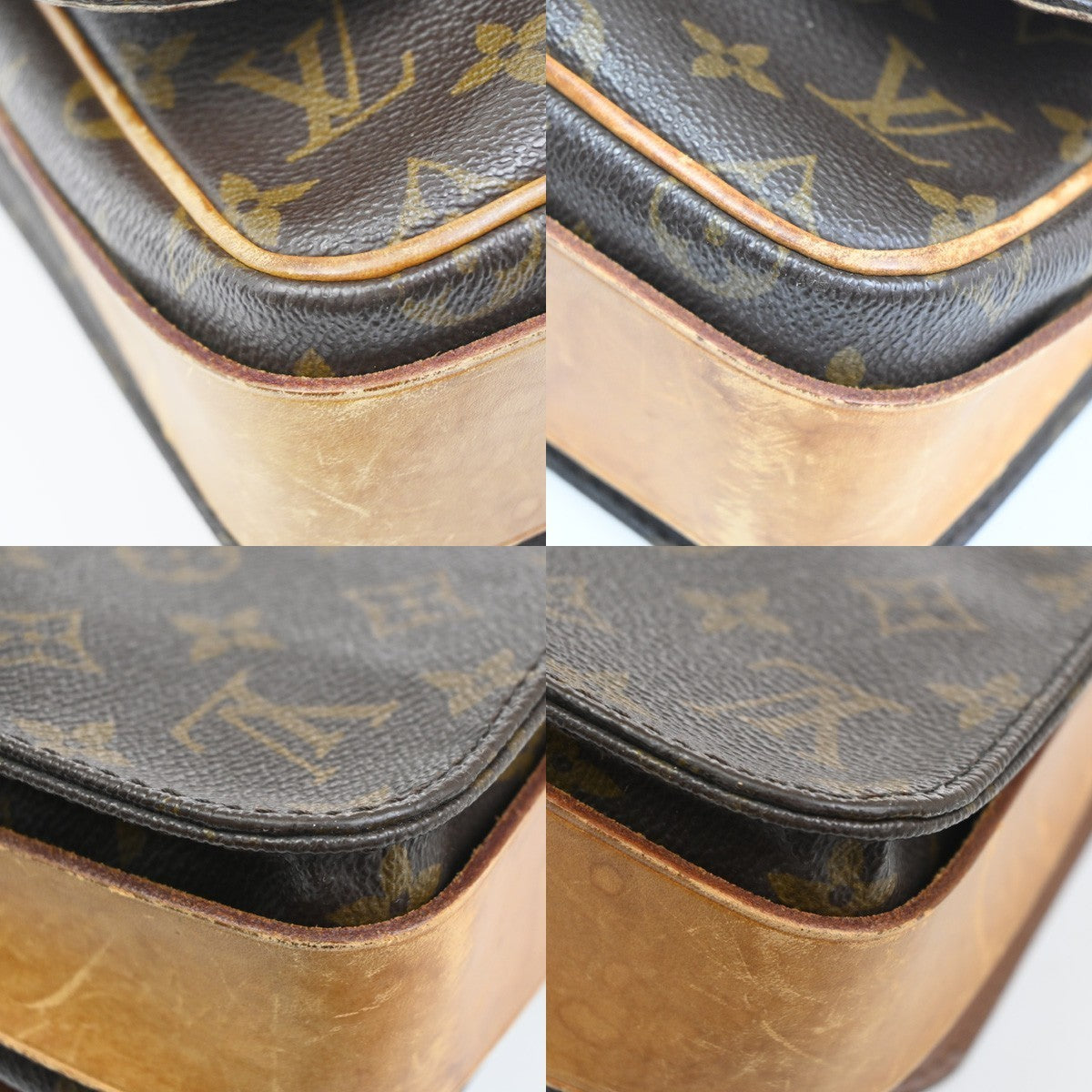 LOUIS VUITTON Cartouchiere MM Shoulder Bag Monogram Leather Brown M51253 39KC500