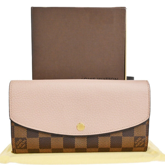 LOUIS VUITTON Damier Portefeuille Normandy Wallet Purse Pink N61262 33SH396