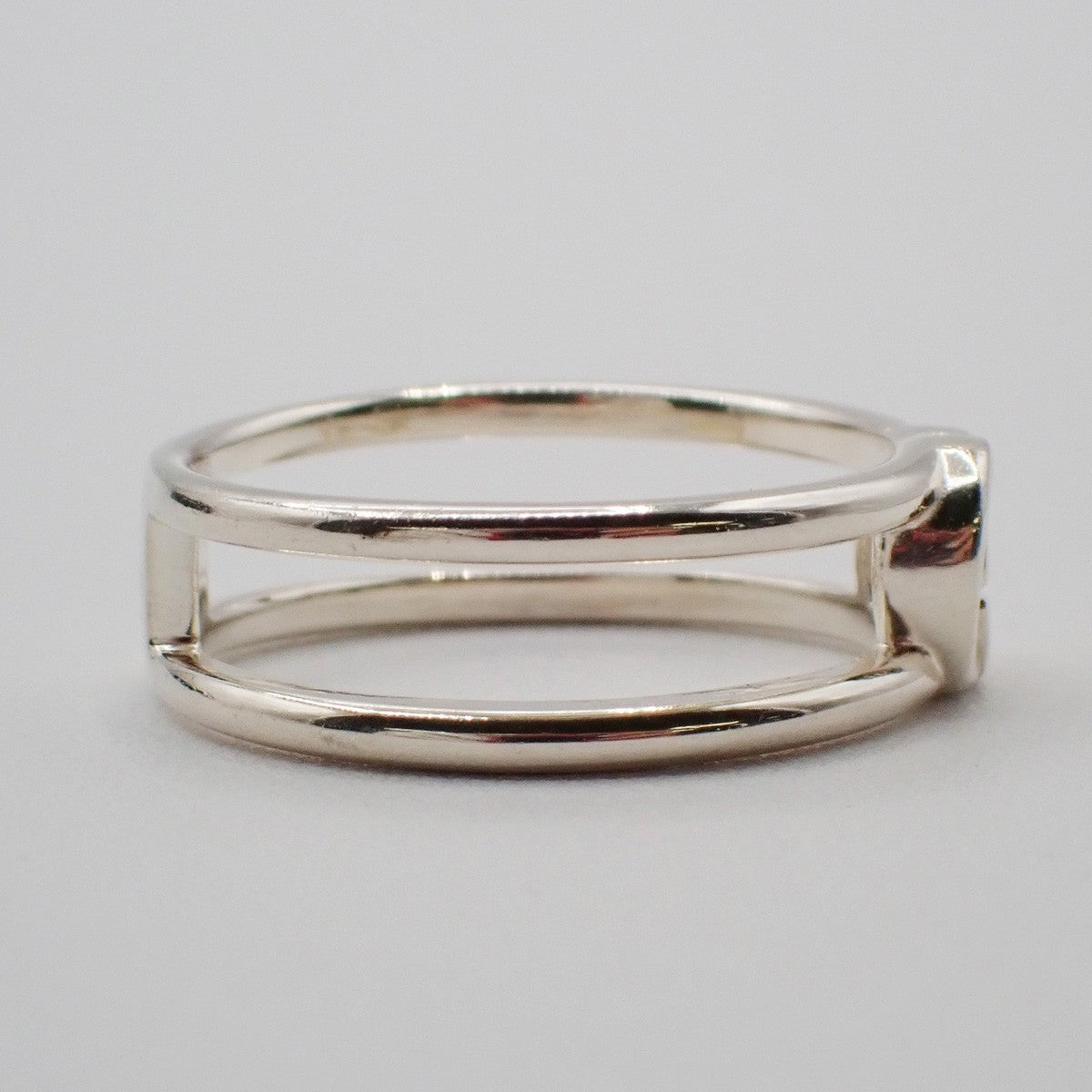 GUCCI Logo Interlocking G Ring Sterling Silver Size JP 12 US 6.5 Italy 60EF899
