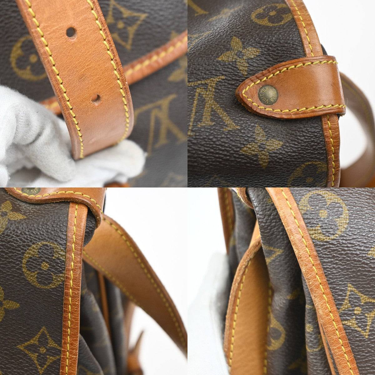 LOUIS VUITTON Saumur 35 Shoulder Bag Monogram Leather BN France M42254 13MA609