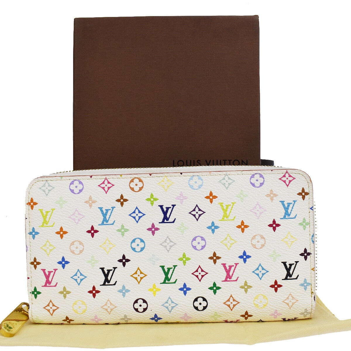 LOUIS VUITTON Zippy Wallet Monogram Multi White Pink Spain M60241 21RH513