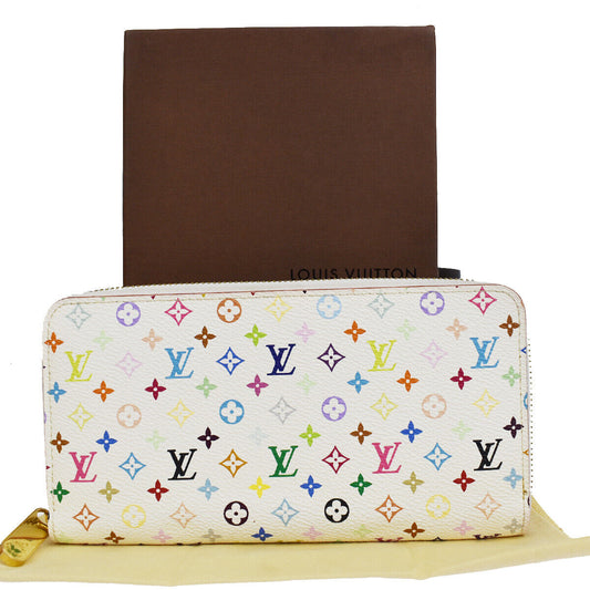 LOUIS VUITTON Zippy Wallet Monogram Multi White Pink Spain M60241 21RH513