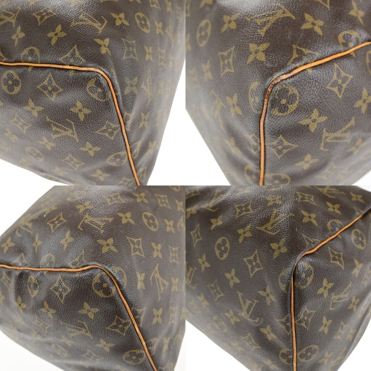 LOUIS VUITTON Speedy 40 Travel Hand Bag Monogram Leather Brown M41522 69ED122