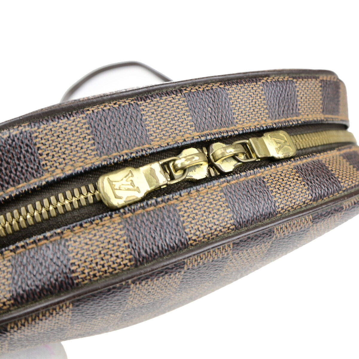 LOUIS VUITTON Ipanema PM Shoulder Bag Damier Ebene Leather Brown N51294 74YG089