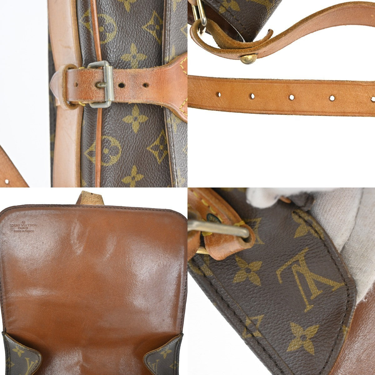 LOUIS VUITTON Cartouchiere MM Shoulder Bag Monogram Leather Brown M51253 30TA406