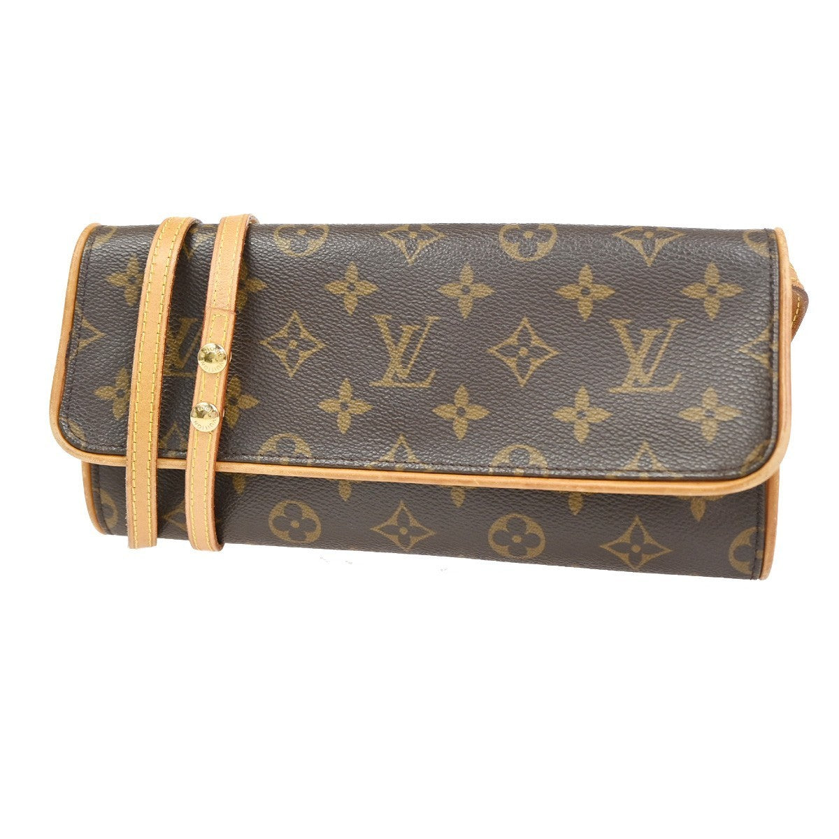 LOUIS VUITTON Pochette Twin GM 2Way Shoulder Bag Monogram Brown M51852 70CA711