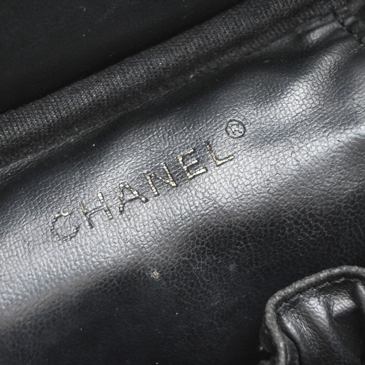 CHANEL CC Vanity Cosmetic Hand Bag Grained Calfskin Leather Black GHW 50RF685