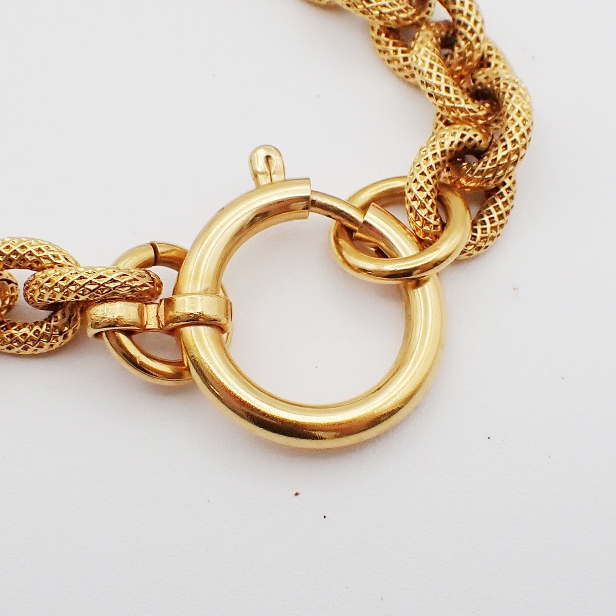 CHANEL CC Logo Chain Charm Pendant Necklace 93 A Gold Accessory Vinatge 631RF325