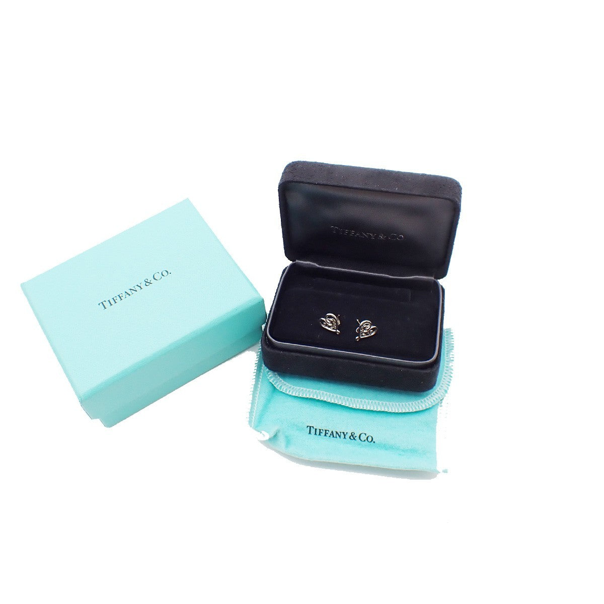 Tiffany & Co. Paloma Picasso Loving Heart Pierce Earring Silver 925 60EG351