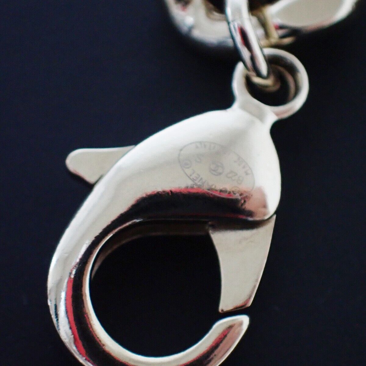 CHANEL CC Logo Chain Bracelet Bangle B22S GHW Italy Accessory 28RJ700