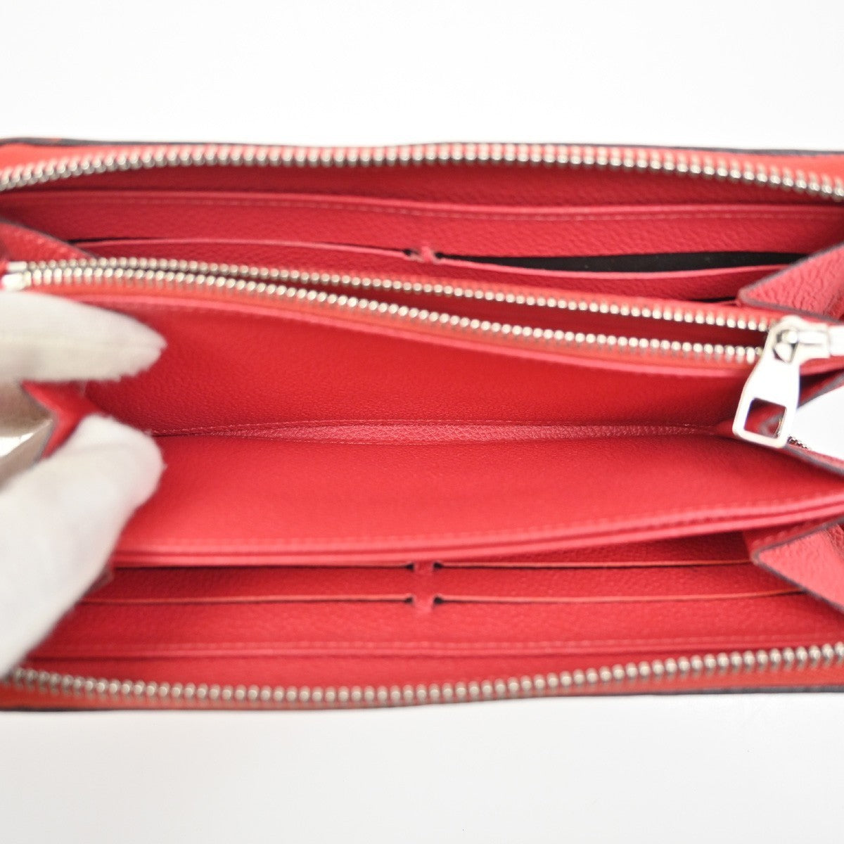 LOUIS VUITTON Zippy Wallet Long Wallet Monogram Empreinte Red M61865 66KC311
