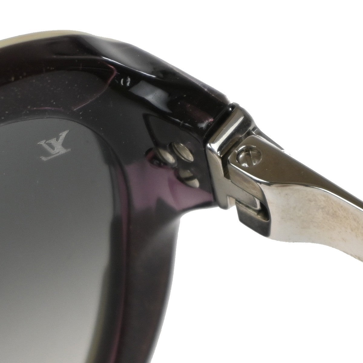LOUIS VUITTON Glitter Sunglasses Eye Wear Plastic Blue Silver Z0592E 36RP159
