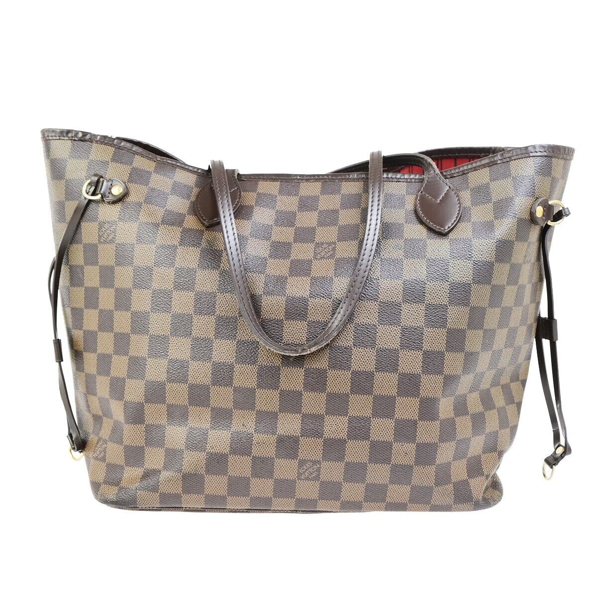 LOUIS VUITTON Neverfull MM Shoulder Bag Damier Ebene Leather BN N41358 99EC925