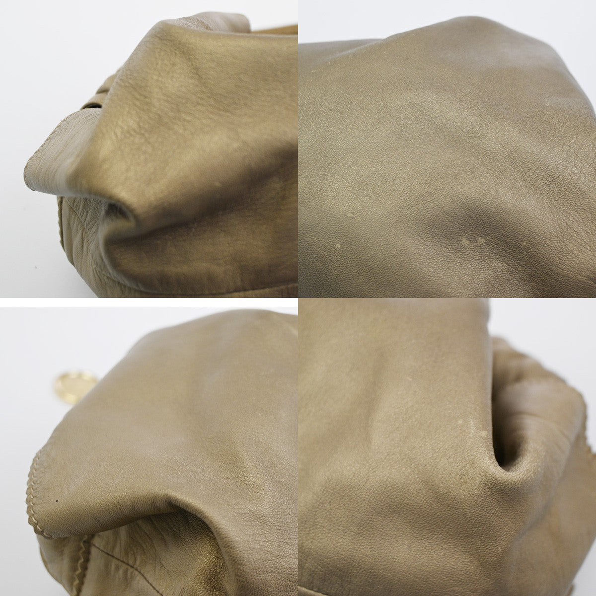 LOEWE Anagram Logo Nappa Aire Hand Bag Leather Beige GHW Spain 34KC278