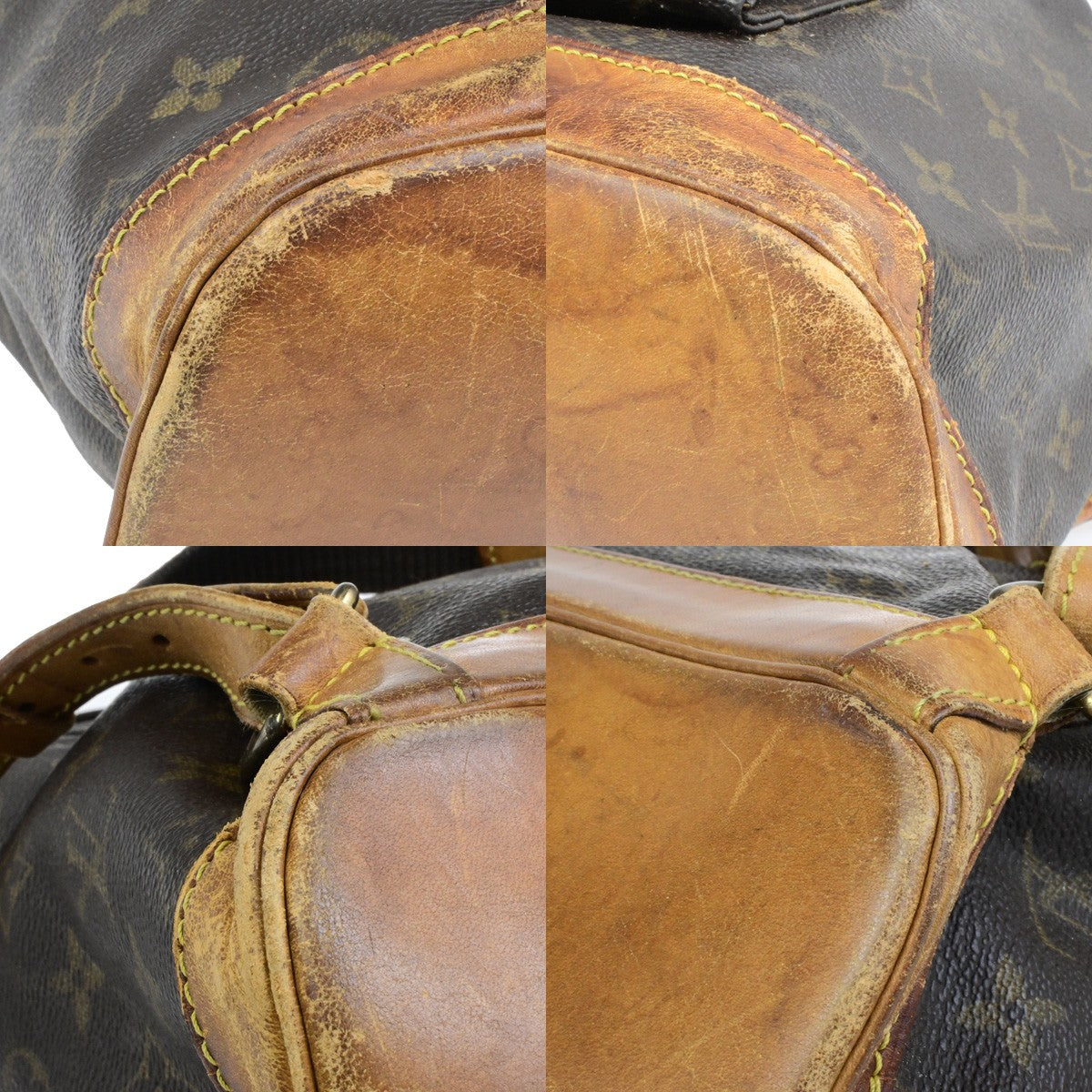 LOUIS VUITTON Montsouris GM Backpack Bag Monogram Leather Brown M51135 33YH110