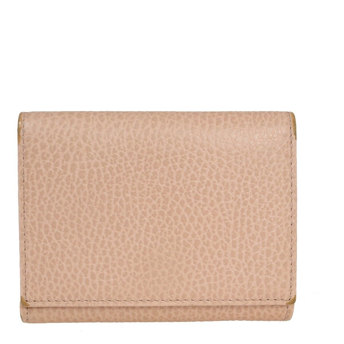 GUCCI GG Logo Marmont Trifold Wallet Purse Leather Pink Made In Italy 65KA092