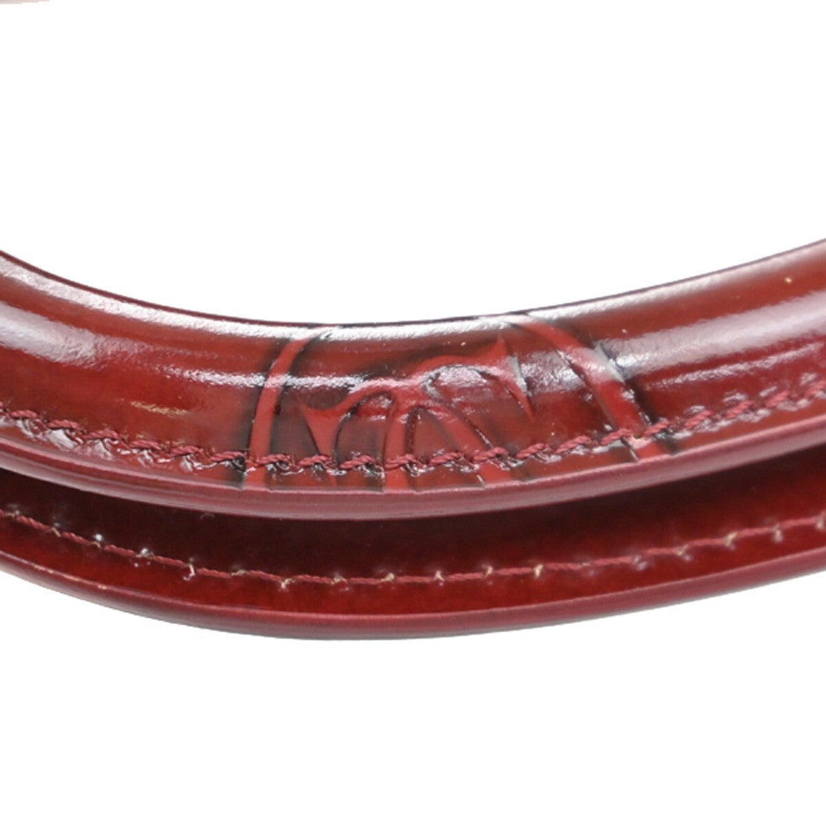 CARTIER Logo Birthday Hand Bag Patent Leather Red France 30EF198