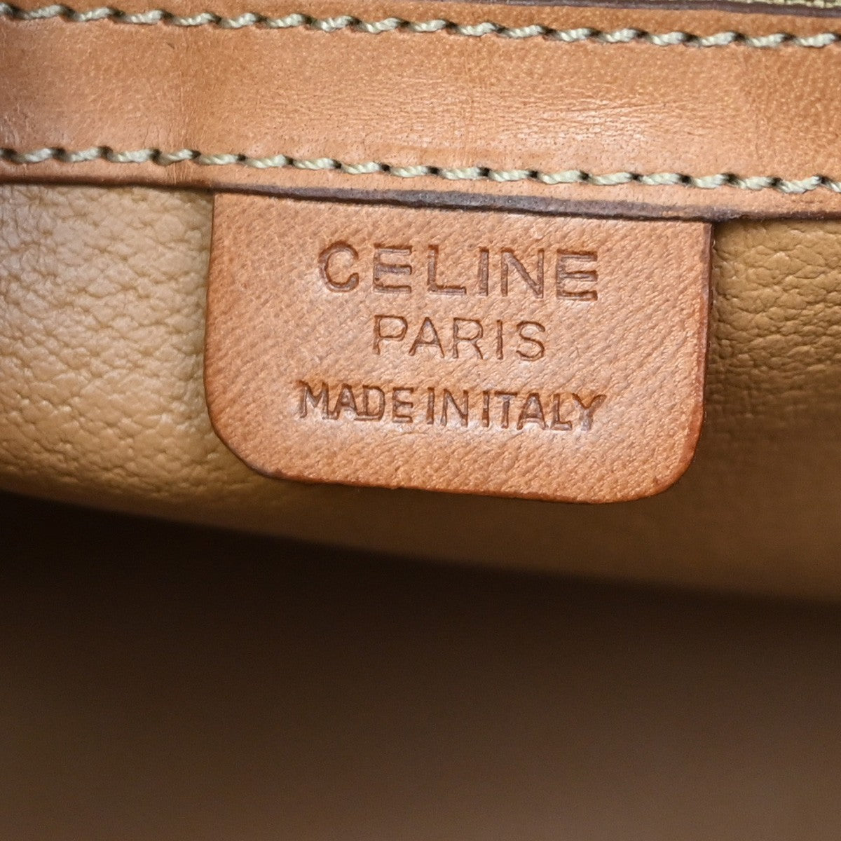 CELINE Macadam Pattern 2Way Shoulder Bag PVC Leather Brown Italy GHW 31TA030