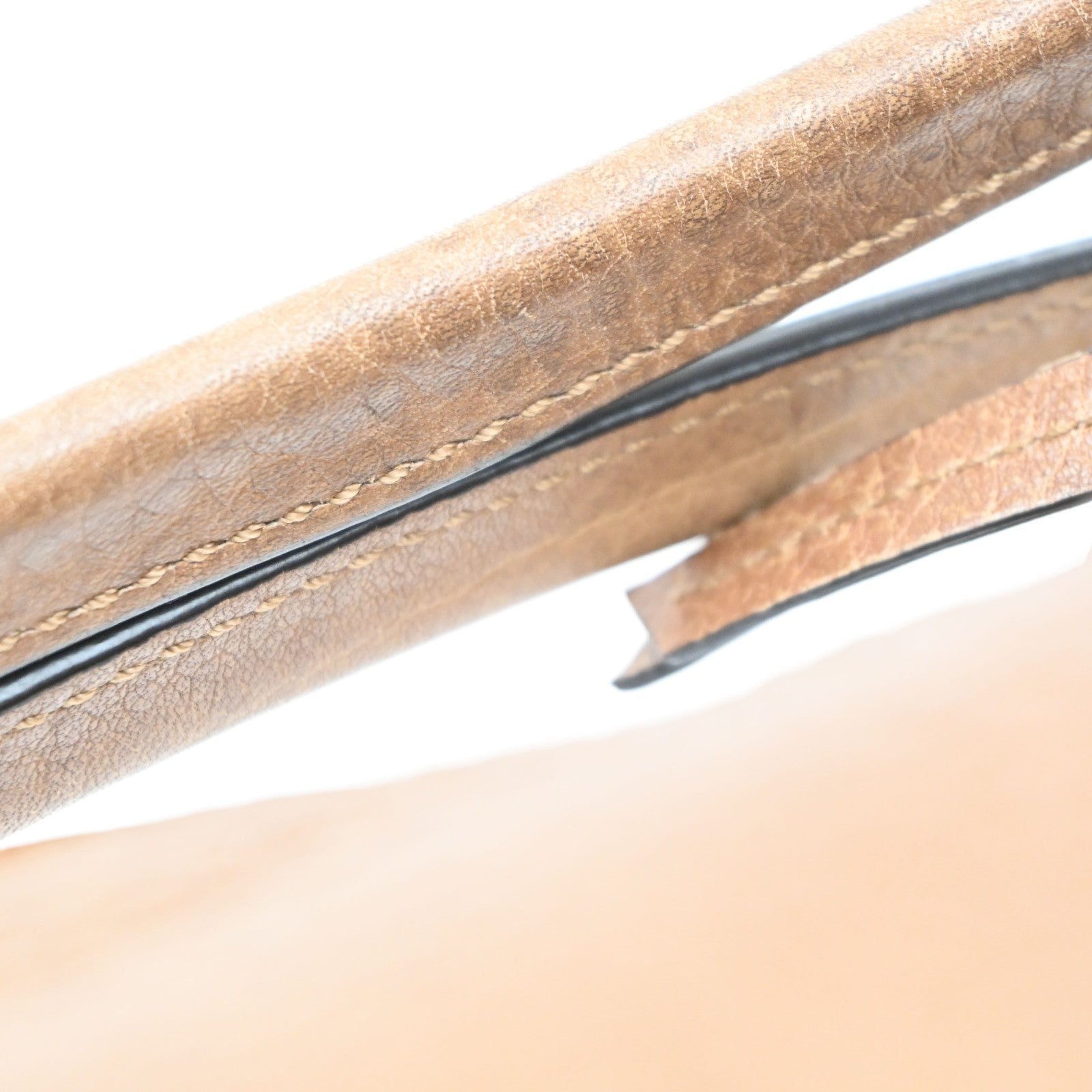 GUCCI Miss GG 2Way Hand Shoulder Bag Pebbled Leather Brown SHW Italy 86KD069