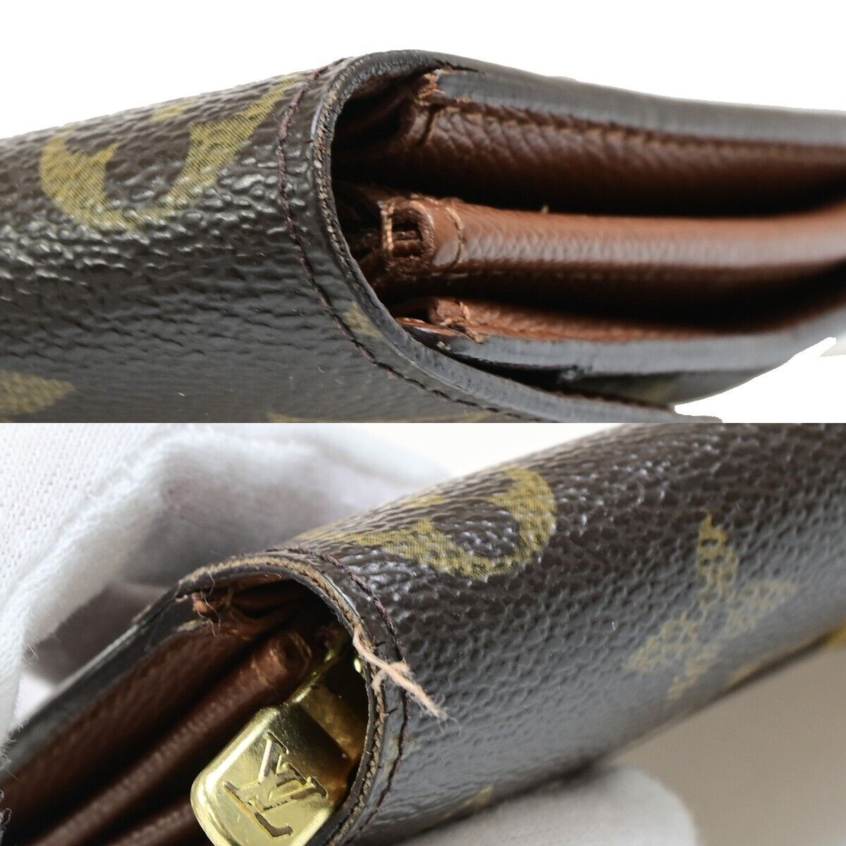 LOUIS VUITTON Porte Monnaie Credit Long Wallet Monogram Leather M61726 68FB088