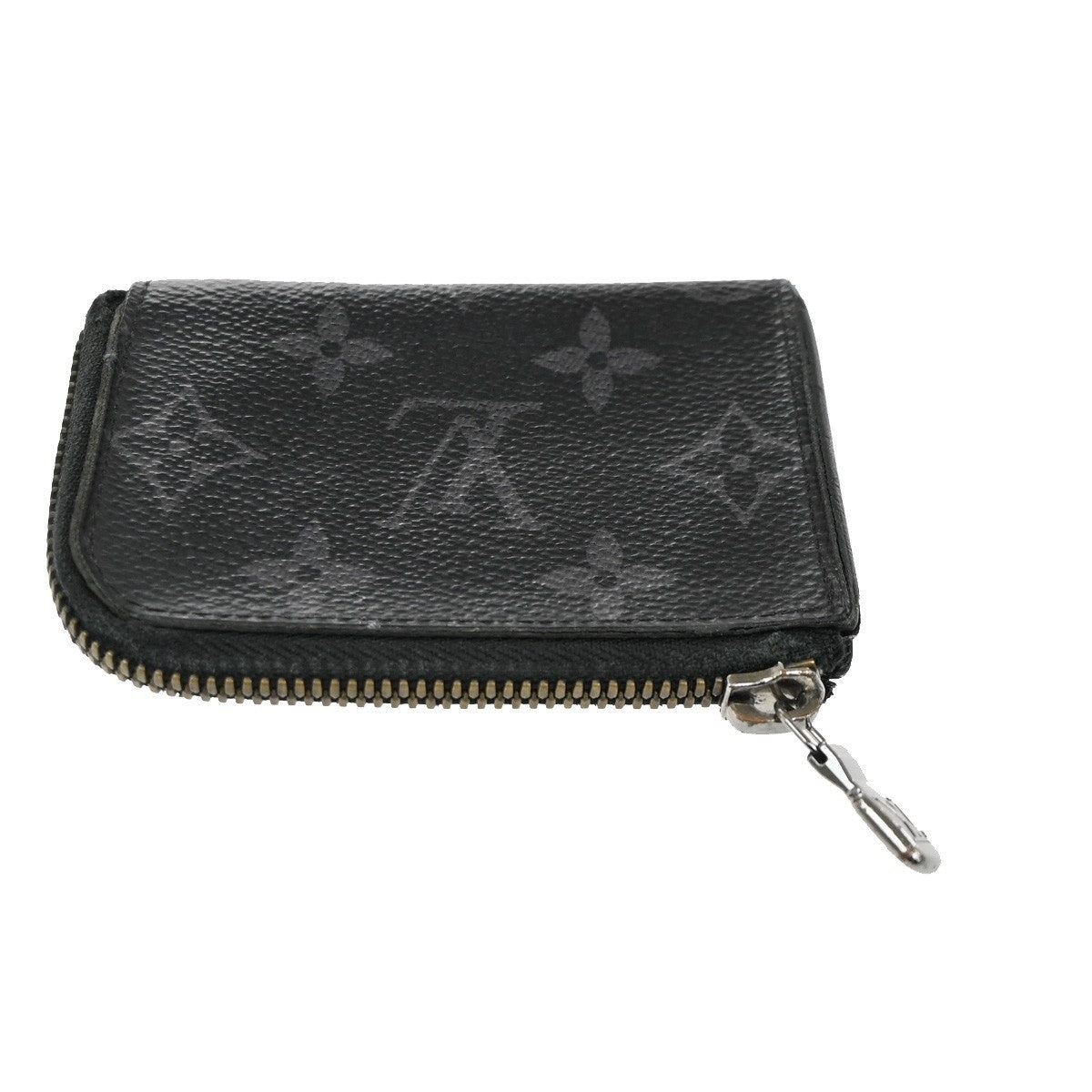 LOUIS VUITTON Port Monnaie Jour Coin Case Monogram Eclipse Black M63536 68KC229