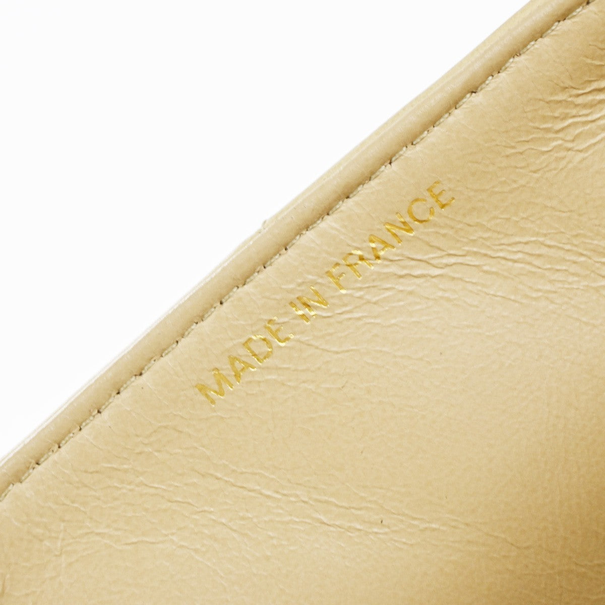 CHANEL CC Diana Matelasse 22 Chain Shoulder Bag Leather Beige Vintage 850RP130