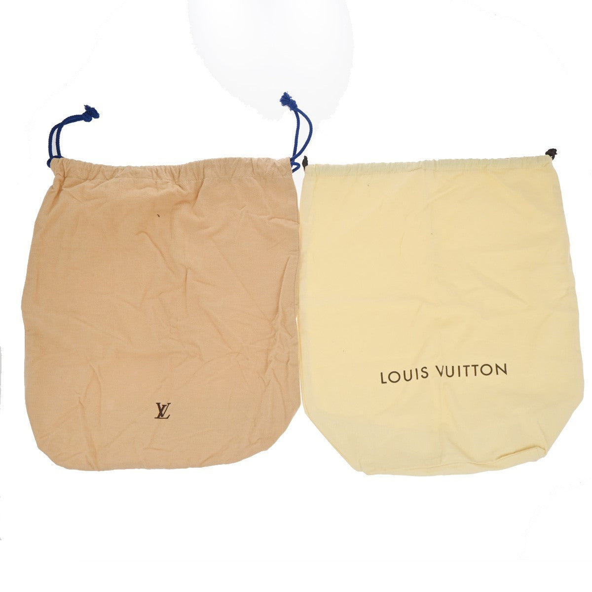 LOUIS VUITTON Logo 10 Set Dust Bag Drawstring Canvas Cotton Beige Brown 09KC802