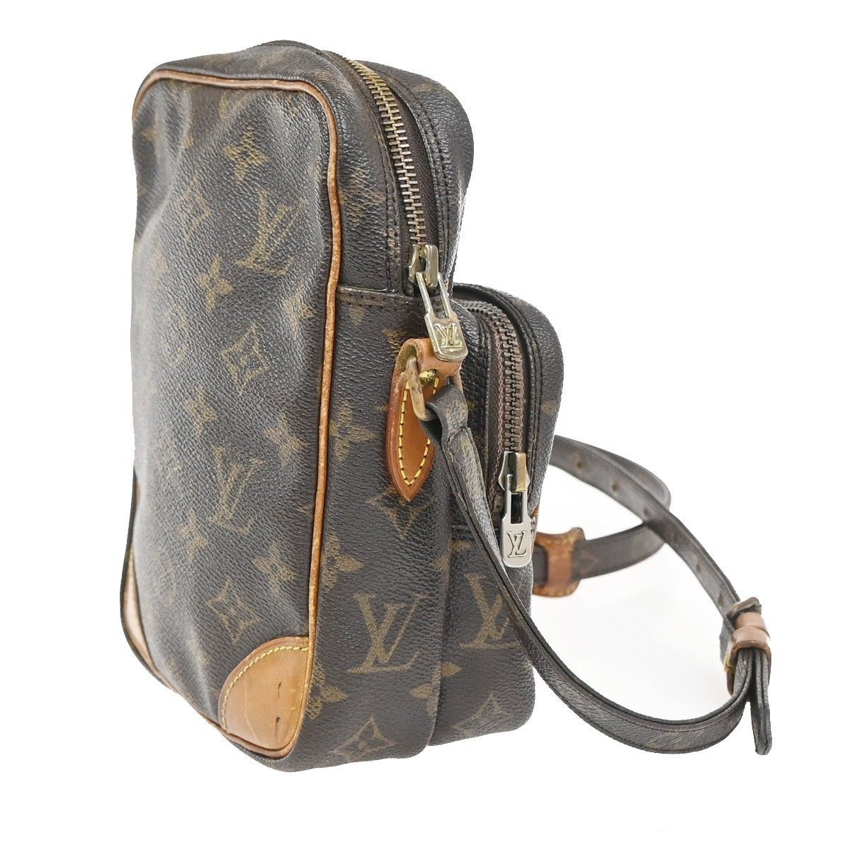 LOUIS VUITTON Amazon Crossbody Shoulder Bag Monogram Leather Brown 62AA207