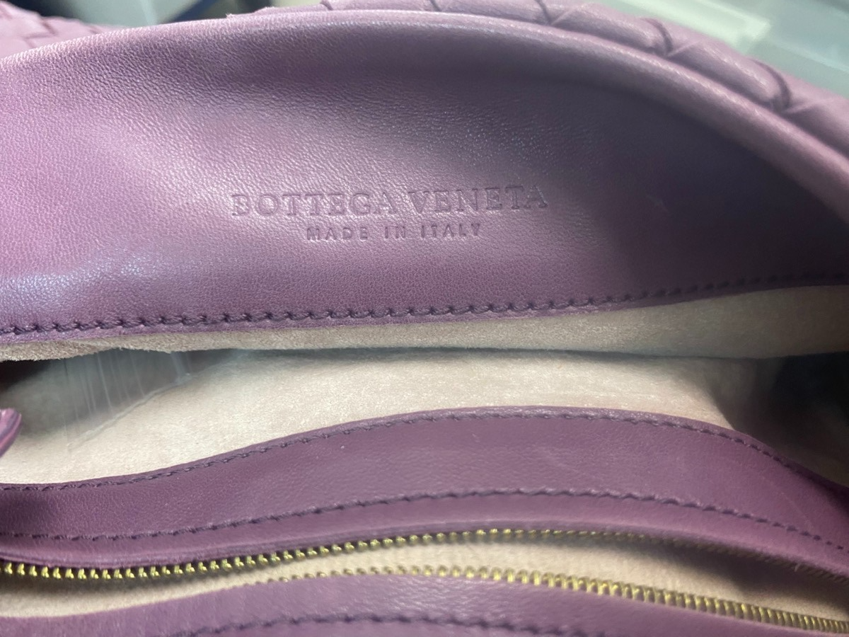 BOTTEGA VENETA Olimpia Intrecciato Shoulder Bag Leather Purple GHW Italy 12RL741