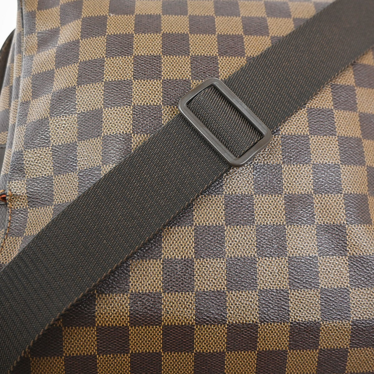 LOUIS VUITTON Naviglio Shoulder Bag Damier Ebene Leather Brown N45255 76ZA305