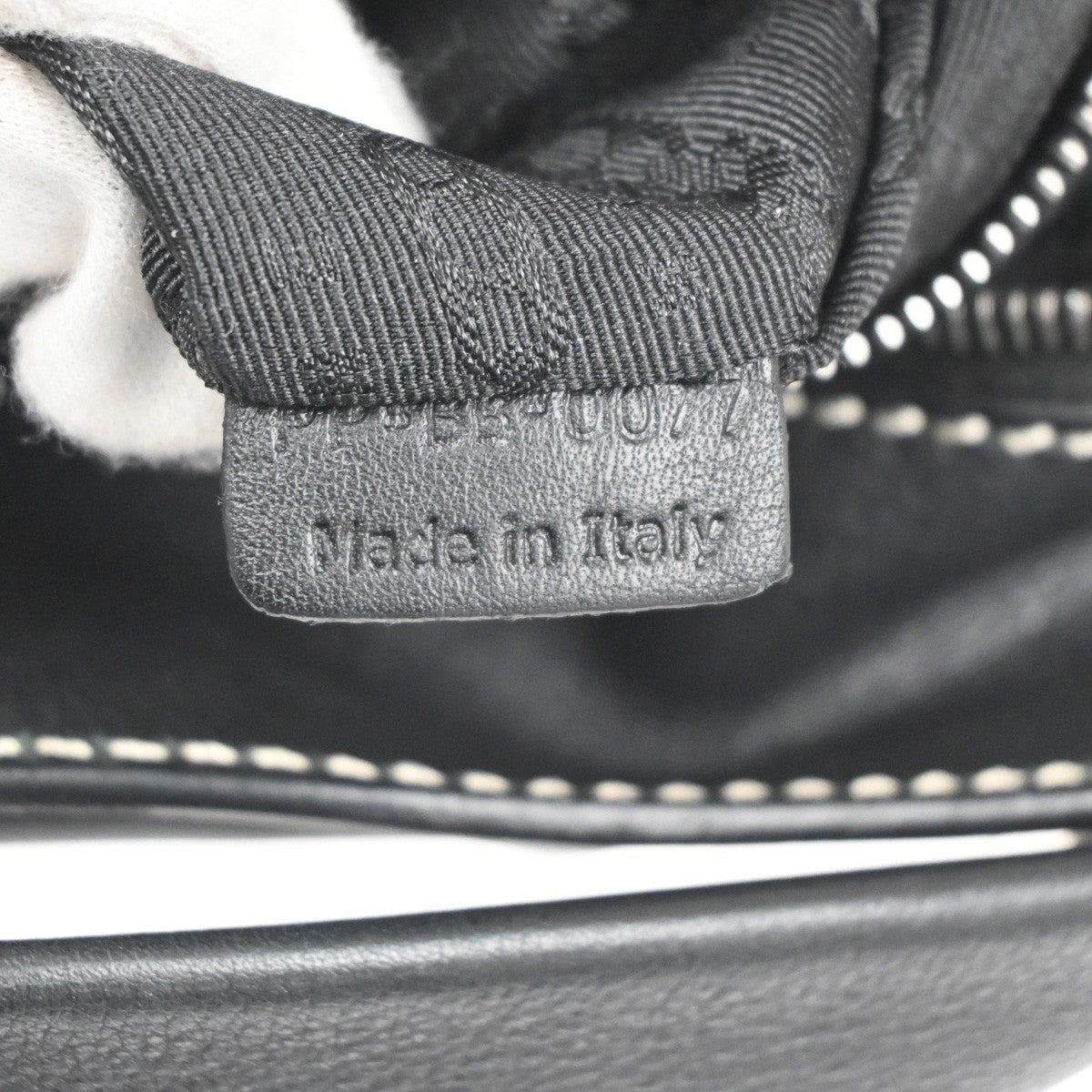 CELINE Logo Bittersweet Shoulder Hobo Hand Bag Leather Black SHW Italy 76MA411