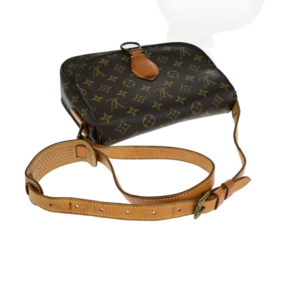 LOUIS VUITTON Saint Cloud GM Shoulder Bag Monogram Leather Brown M51242 69ED341