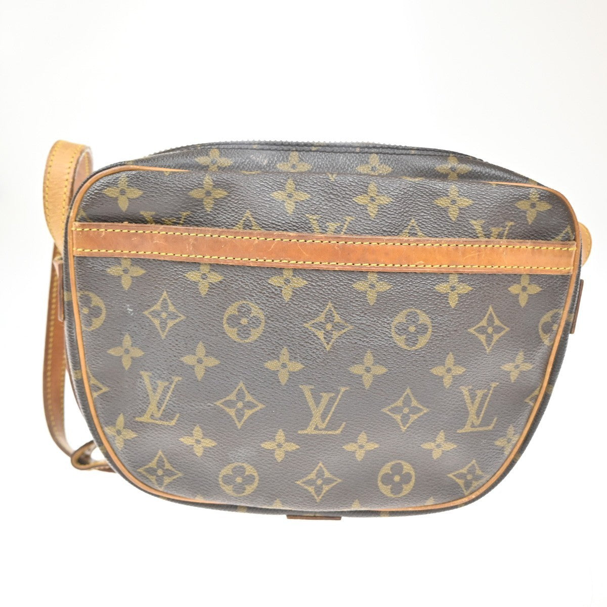 LOUIS VUITTON Jeune Fille MM Shoulder Bag Monogram Leather Brown M51226 37KC149