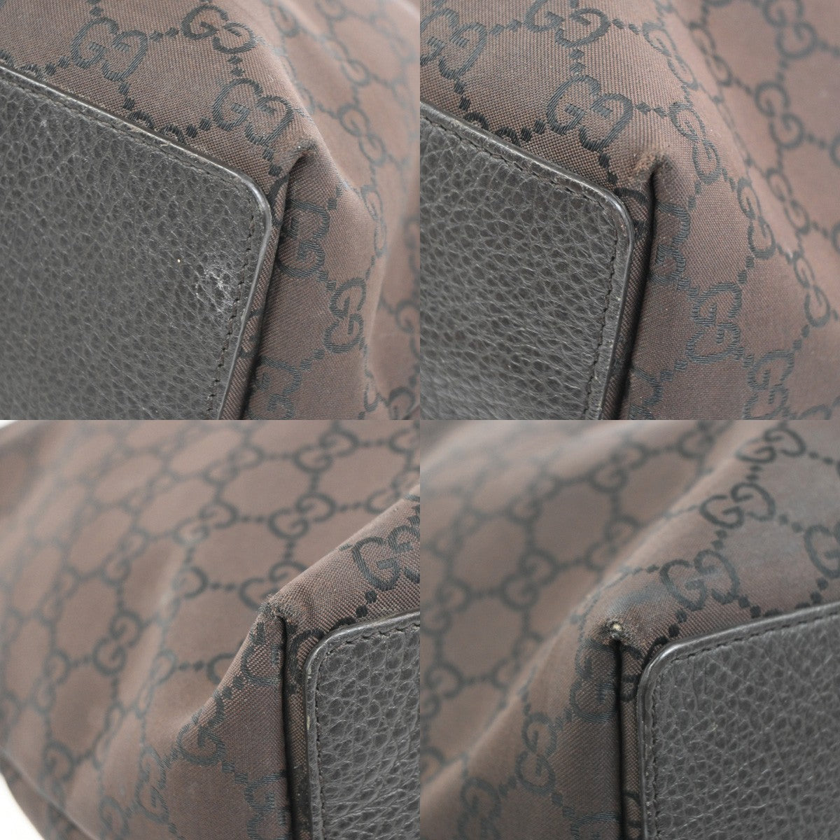 GUCCI GG Pattern Shoulder Tote Handbag Bag Canvas Leather BN SHW Italy 61CA781