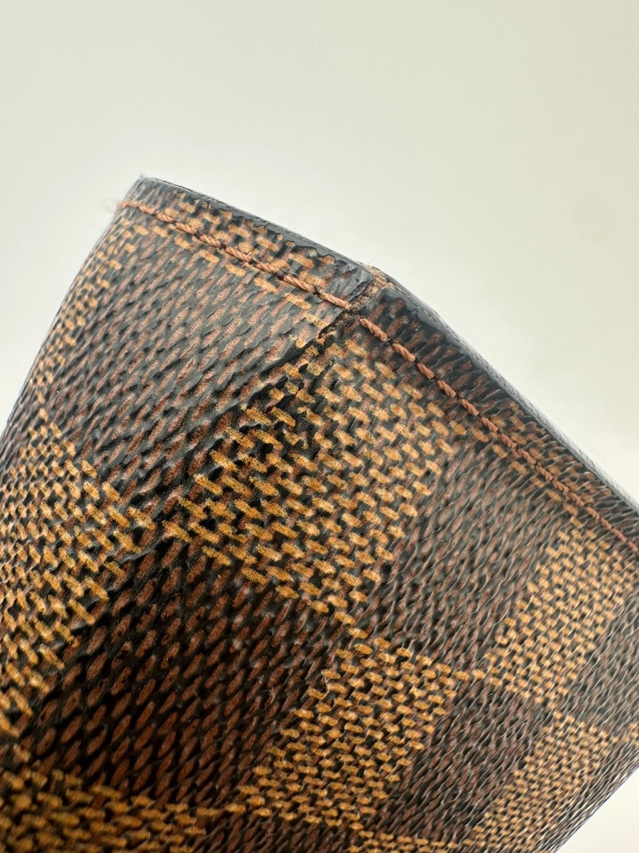 LOUIS VUITTON International Trifold Wallet Damier Leather Brown N61215 68KD003