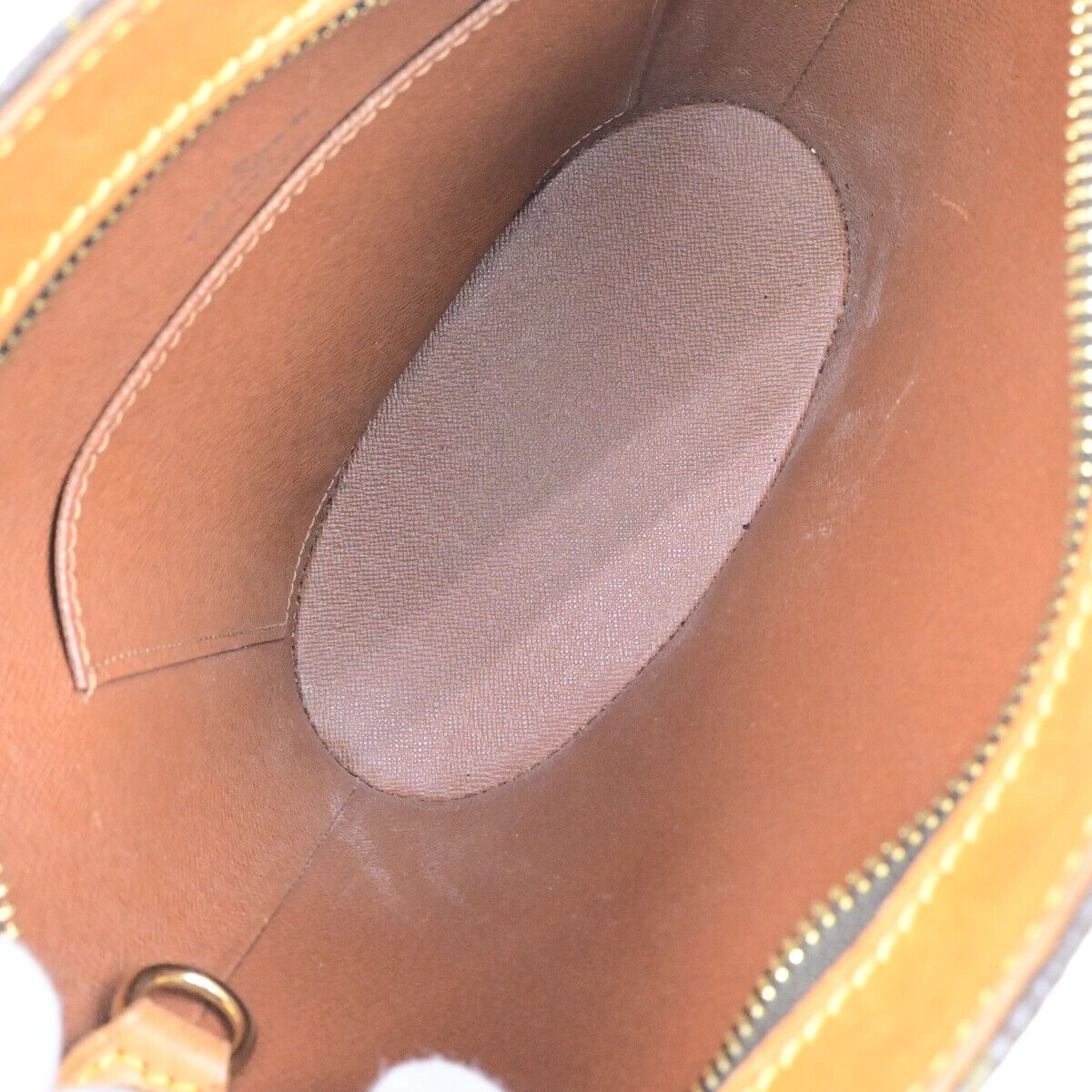 LOUIS VUITTON Logo Drouot Shoulder Bag Monogram Leather Brown M51290 73YG629