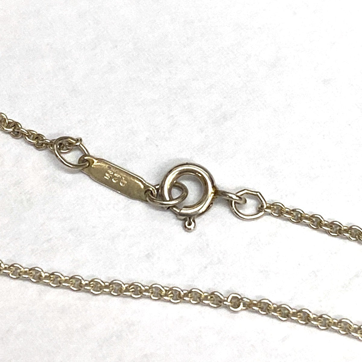 TIFFANY & CO. Open Heart 22mm Chain Necklace Ag 925 Elsa Peretti Silver 02YH732